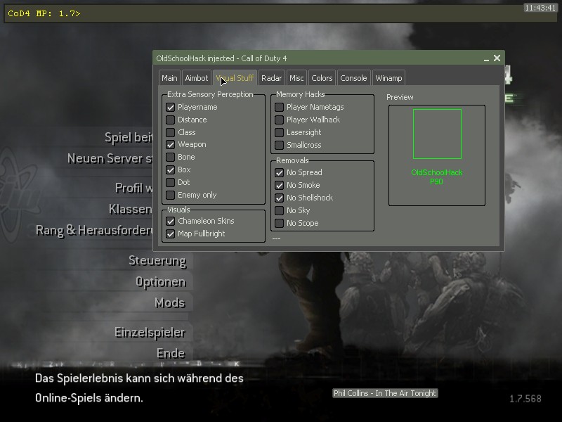 OldSchoolHack injected - Call of Duty 4 - v2 - Downloads ... - 