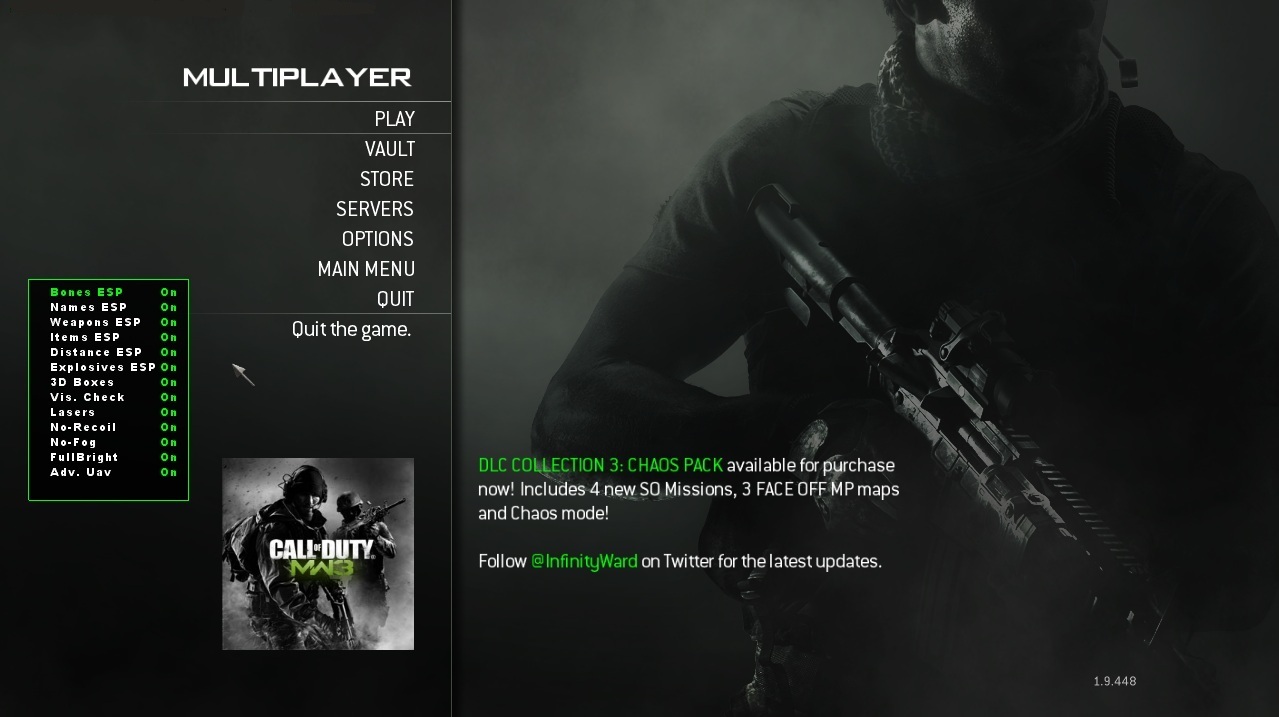 call of duty mw3 читы