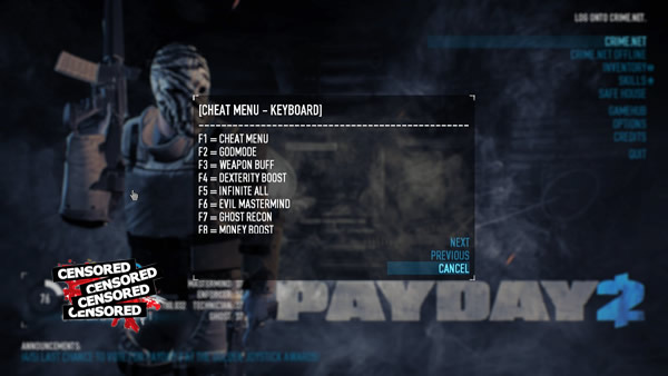 payday 2 trainer pirate perfection v16