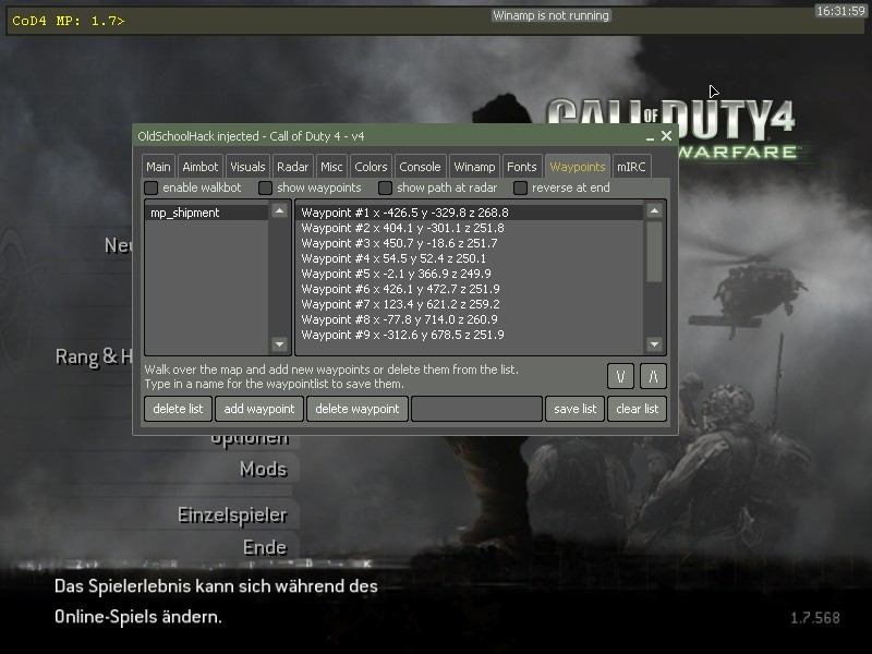OldSchoolHack injected - Call of Duty 4 - v5 - Downloads ... - 