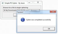Simple PE Cipher Screenshot